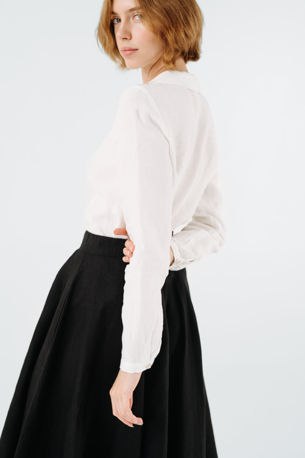 Classic Shirt, Long Sleeve, Embroidered Collar#color_hazelnut