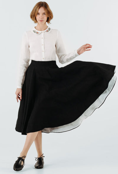 Classic Shirt, Long Sleeve, Embroidered Collar#color_wildwood