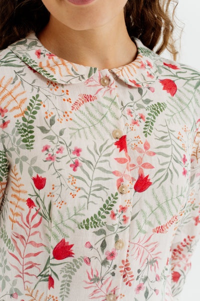 Classic Dress, Long Sleeve, Whimsical Garden