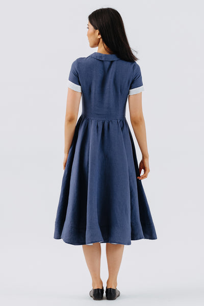 Classic Dress, Short Sleeve, Moonlight Blue#color_moonlight-blue
