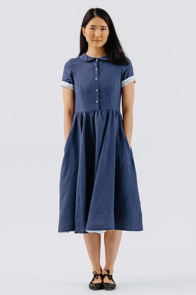 Classic Dress, Short Sleeve, Moonlight Blue#color_moonlight-blue