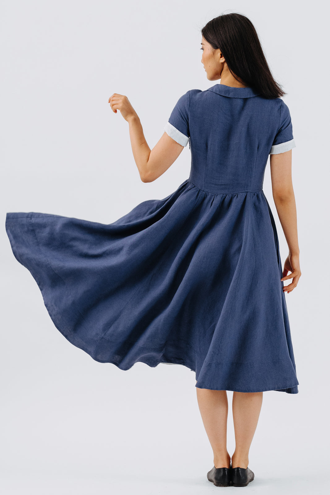 Classic Dress, Short Sleeve, Moonlight Blue#color_moonlight-blue