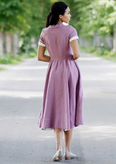 Classic Dress, Short Sleeve, Phlox Purple#color_phlox-purple
