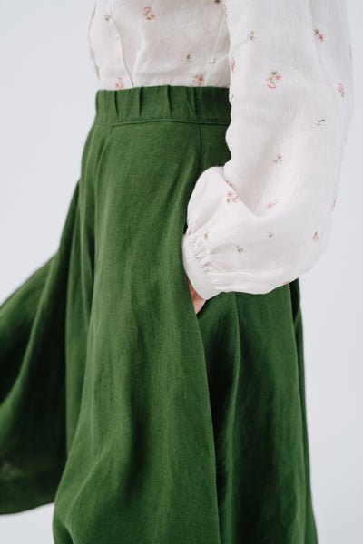Classic Skirt, Emerald Green#color_emerald-green