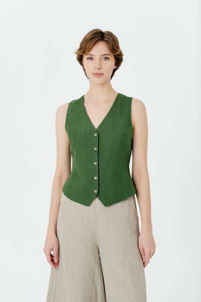Classic Vest, Emerald Green#color_emerald-green