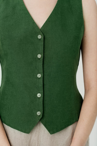 Classic Vest, Emerald Green#color_emerald-green