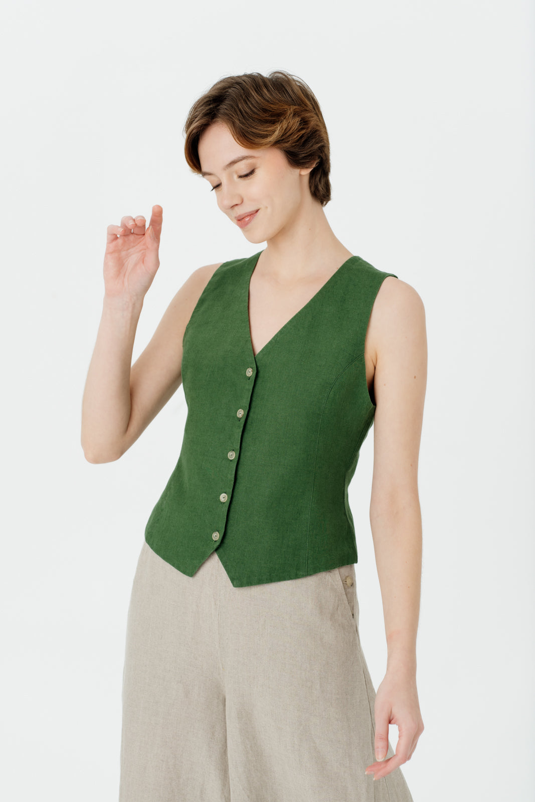Classic Vest, Emerald Green#color_emerald-green