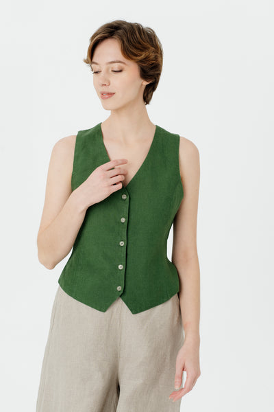 Classic Vest, Emerald Green#color_emerald-green