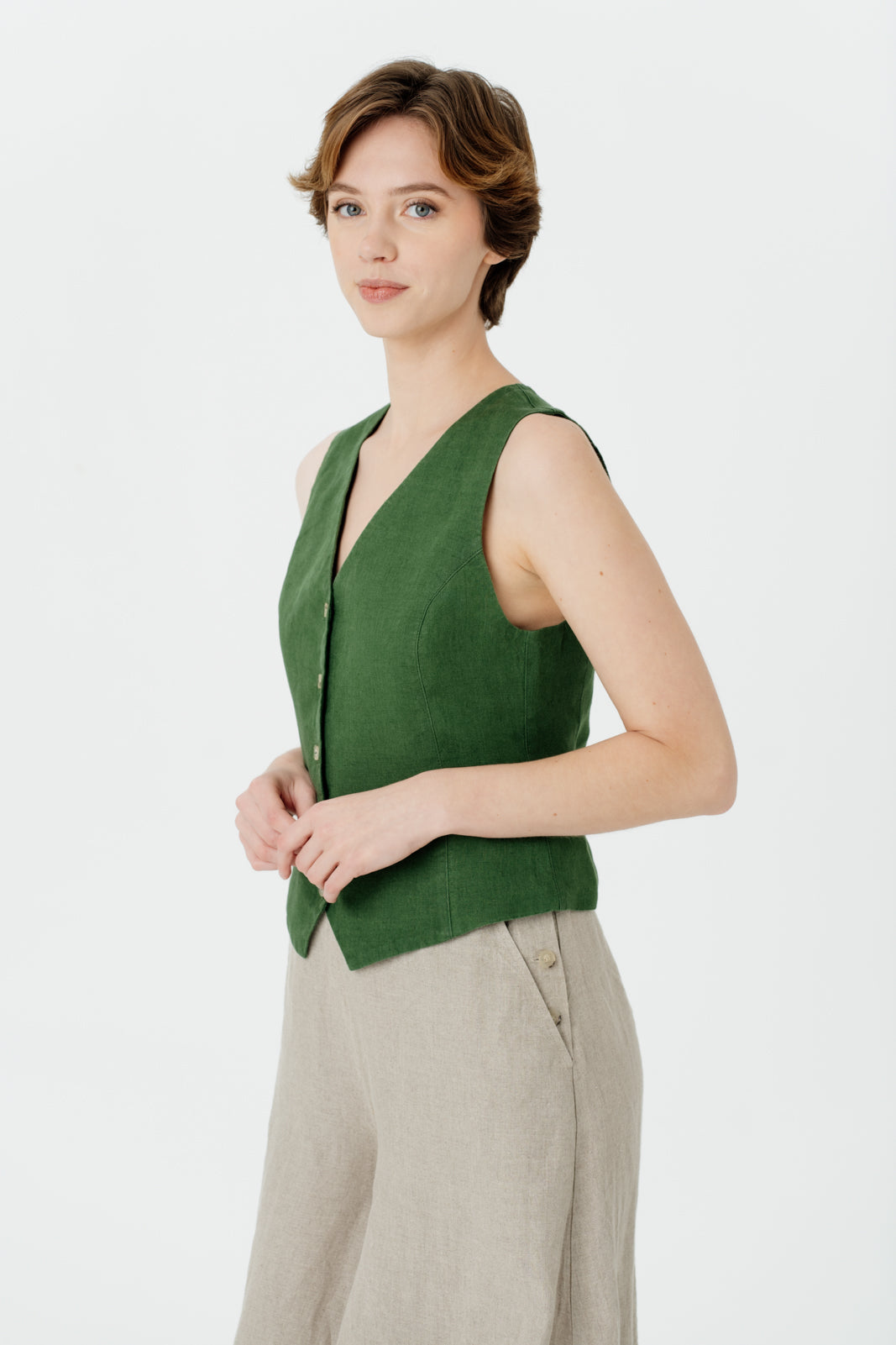 Classic Vest, Emerald Green#color_emerald-green