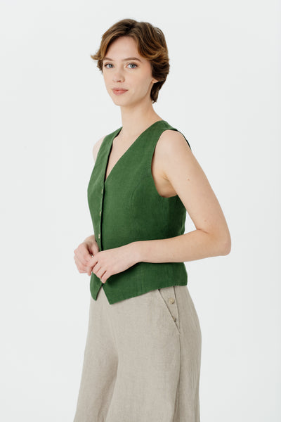 Classic Vest, Emerald Green#color_emerald-green