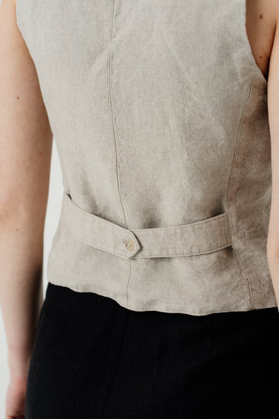 Classic Vest, Natural Linen#color_natural-linen