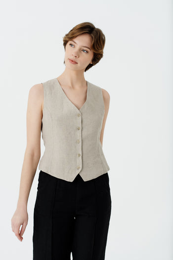 Classic Vest, Natural Linen#color_natural-linen