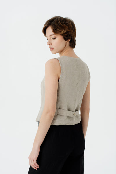 Classic Vest, Natural Linen#color_natural-linen