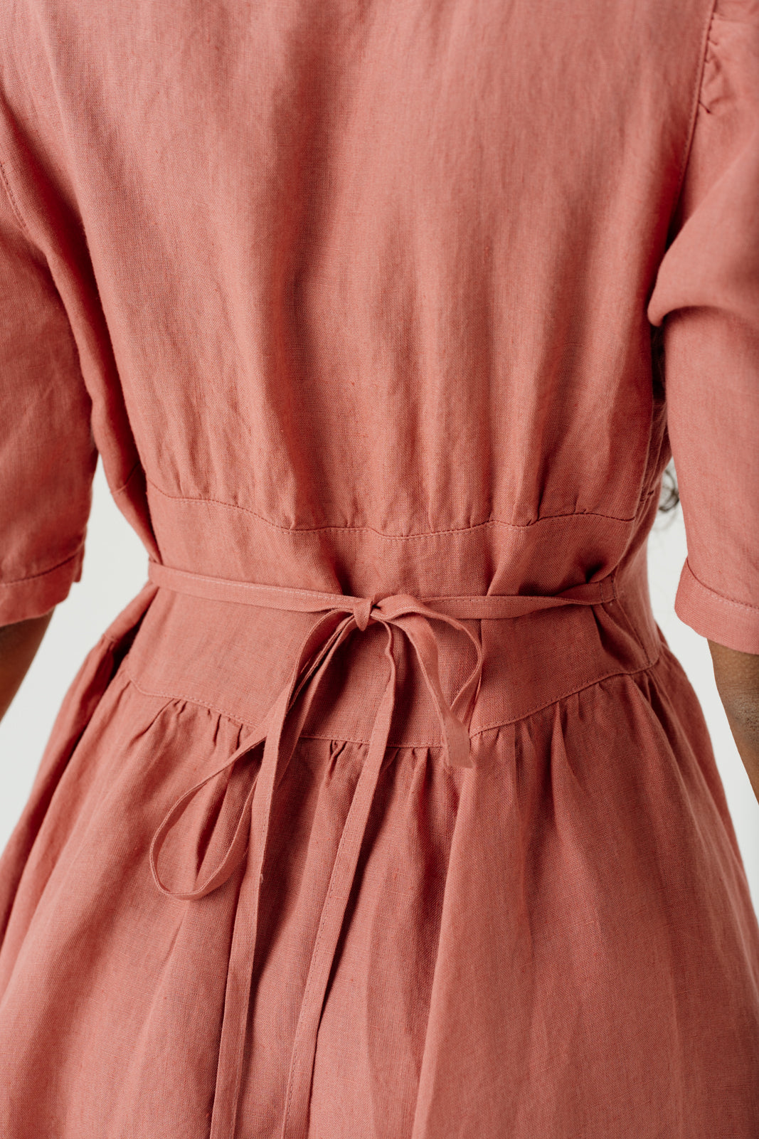 Diane Dress, Puffed Sleeve, Vintage Pink#color_vintage-pink