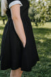 Mini Classic Dress, Short Sleeve, Black Pansy#color_black-pansy