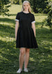 Mini Classic Dress, Short Sleeve, Black Pansy#color_black-pansy
