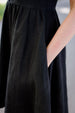 Mini Classic Dress with White Collar, Short Sleeve, Black Pansy#color_black-pansy-white-collar