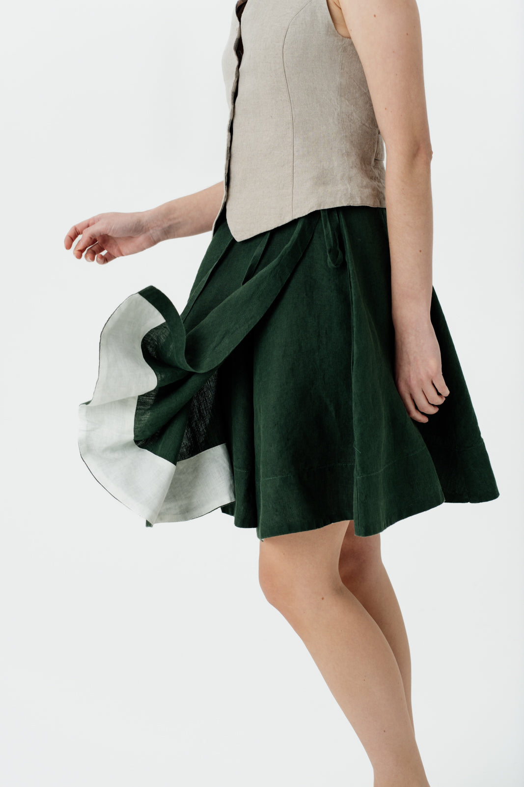 Mini Wrap Skirt, Evergreen#color_evergreen