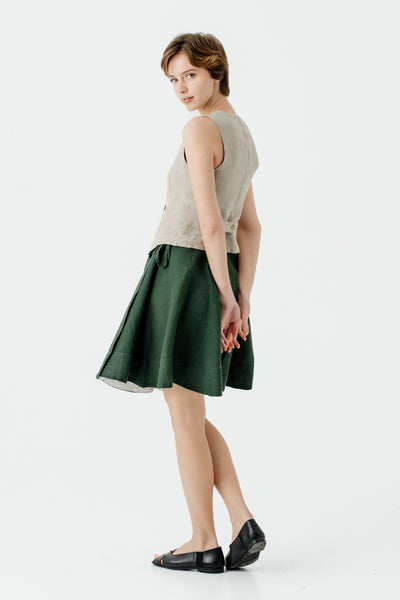 Mini Wrap Skirt, Evergreen#color_evergreen