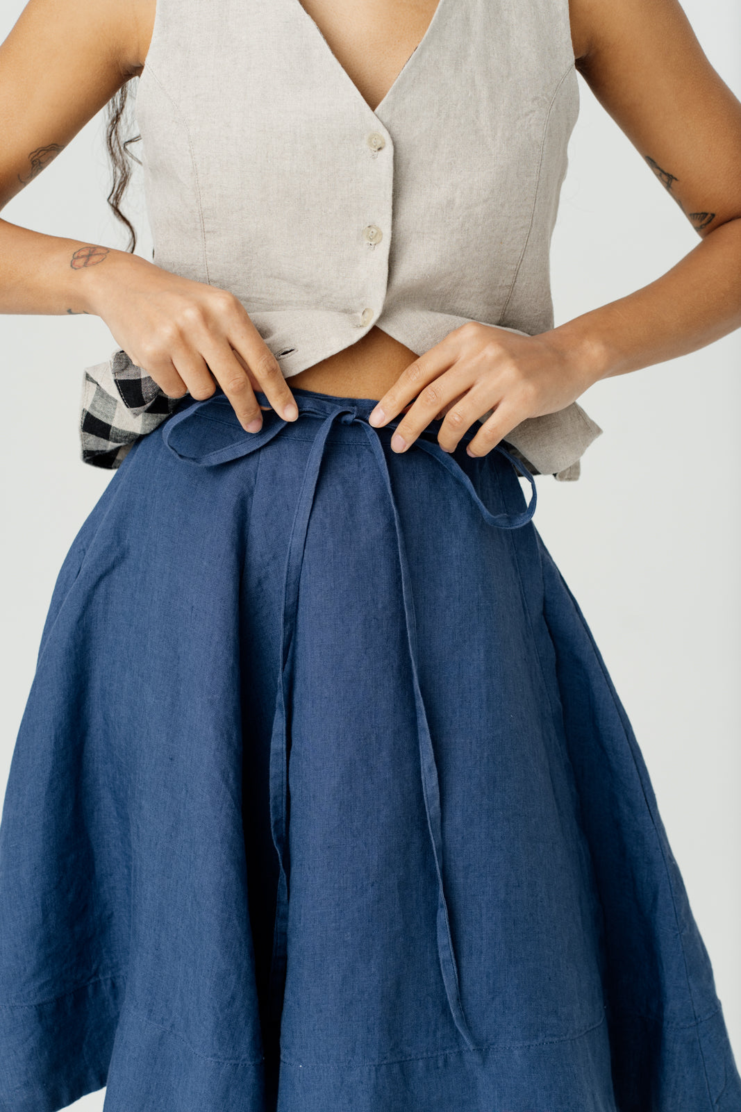 Mini Wrap Skirt, Moonlight Blue#color_moonlight-blue