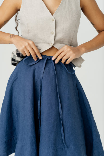 Mini Wrap Skirt, Moonlight Blue#color_moonlight-blue