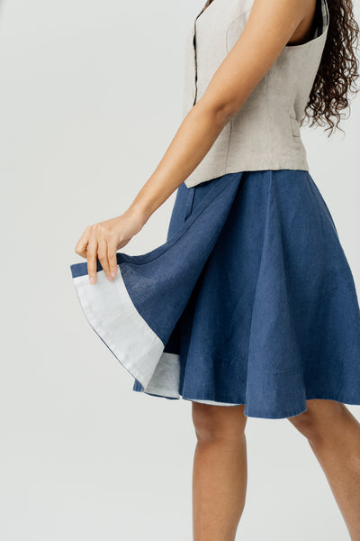 Mini Wrap Skirt, Moonlight Blue#color_moonlight-blue