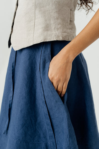 Mini Wrap Skirt, Moonlight Blue#color_moonlight-blue