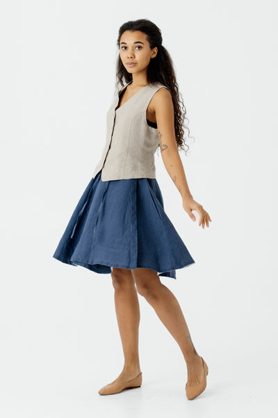 Mini Wrap Skirt, Moonlight Blue#color_moonlight-blue
