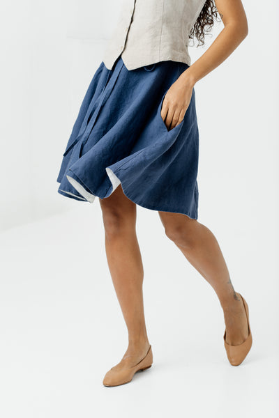 Mini Wrap Skirt, Moonlight Blue#color_moonlight-blue