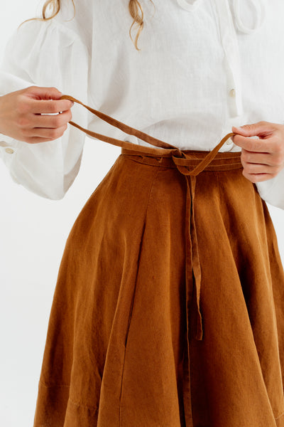 Mini Wrap Skirt, Warm Brown#color_warm-brown