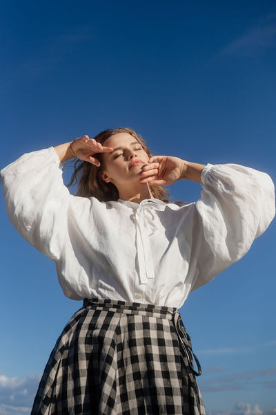Clementine Shirt, Long Sleeve, White Magnolia#color_white-magnolia