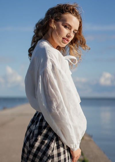 Clementine Shirt, Long Sleeve, White Magnolia#color_white-magnolia