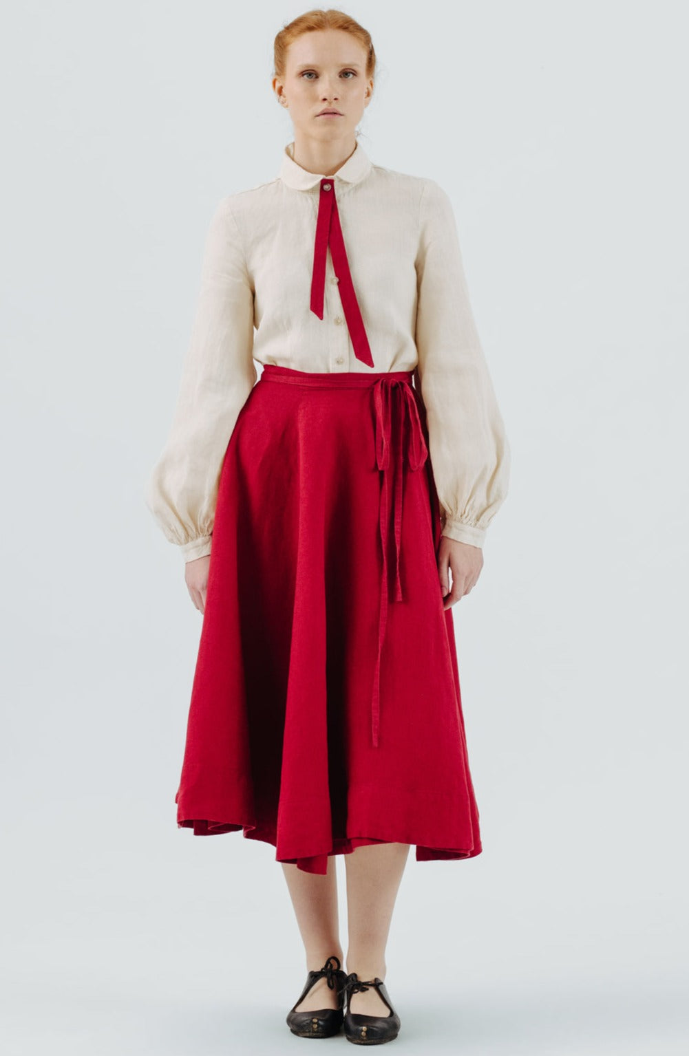 Wrap Skirt, Red Poppy#color_red-poppy