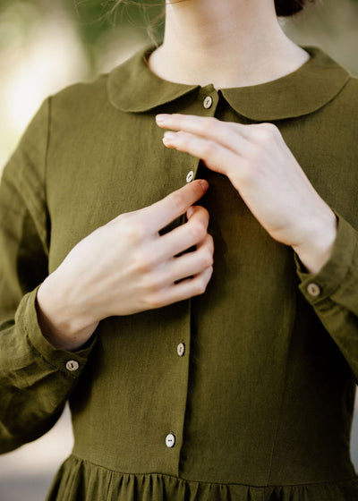 Classic Dress, Long Sleeve, Rosemary Green#color_rosemary-green