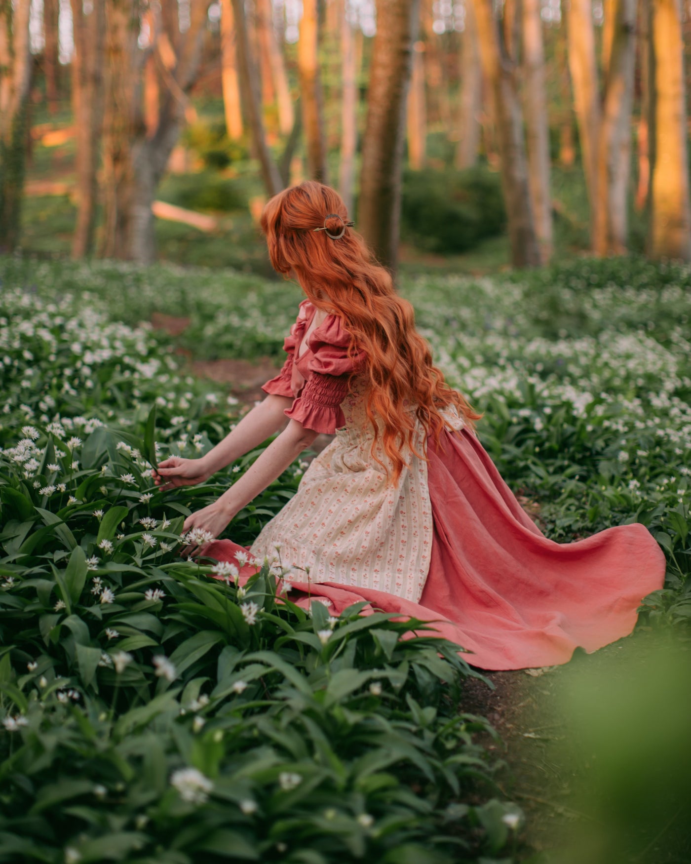 Meadow Apron, Stripe & Bloom #color_stripe-bloom