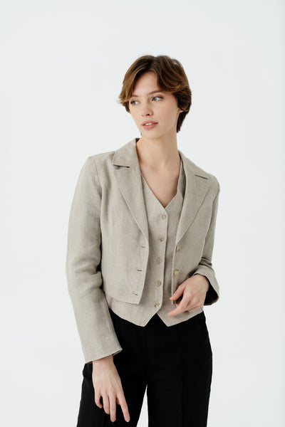 Stella Jacket, Natural Linen