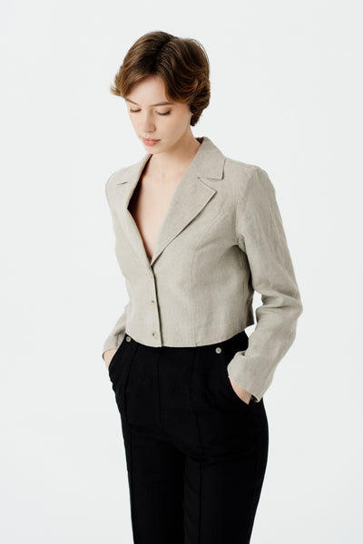 Stella Jacket, Natural Linen