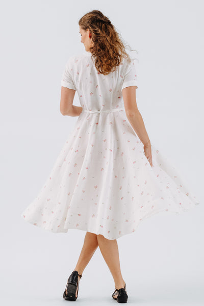 Wrap Dress, Short Sleeve, Apple Blossom#color_apple-blossom