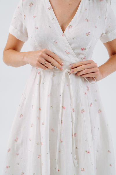 Wrap Dress, Short Sleeve, Apple Blossom#color_apple-blossom