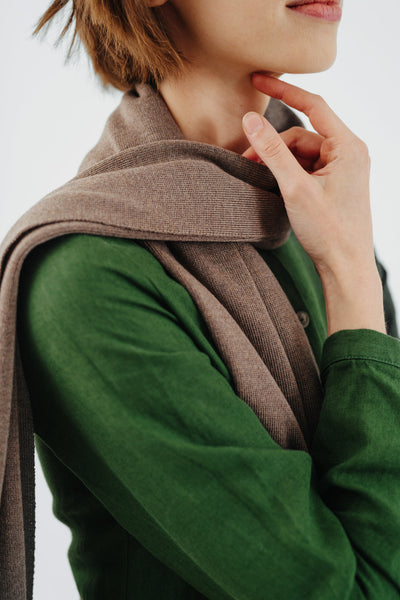 Wrap Scarf, Merino Wool#color_camel-brown
