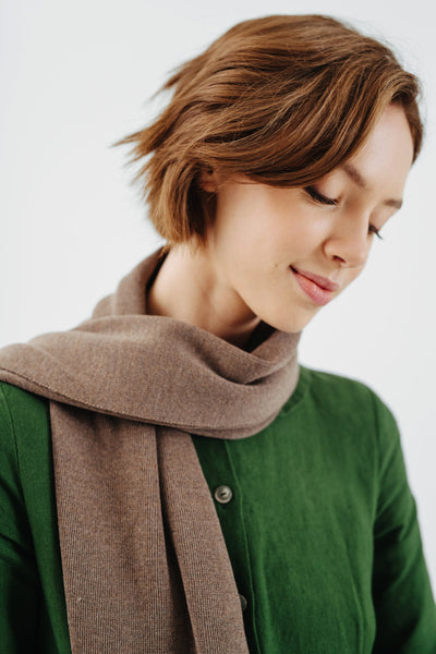 Wrap Scarf, Merino Wool#color_camel-brown