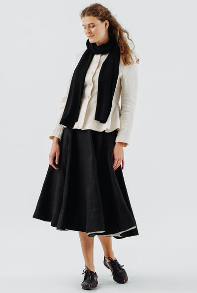 Wrap Scarf, Merino Wool#color_black-pansy