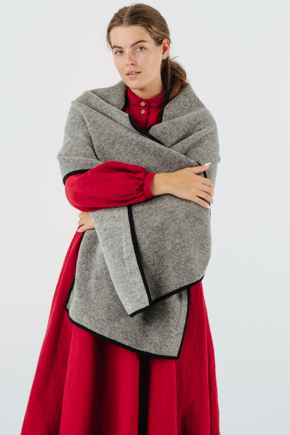 Wrap Scarf, Wool#color_light-grey