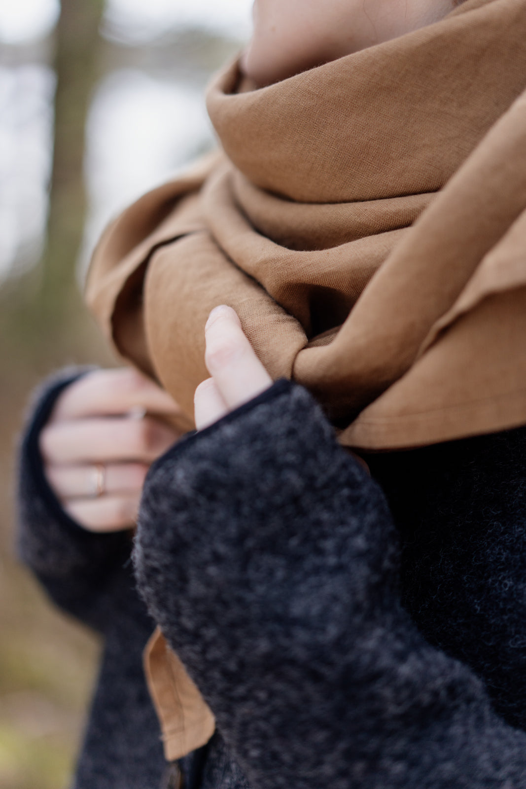 Palisandra Shawl, Hemp#color_camel-brown
